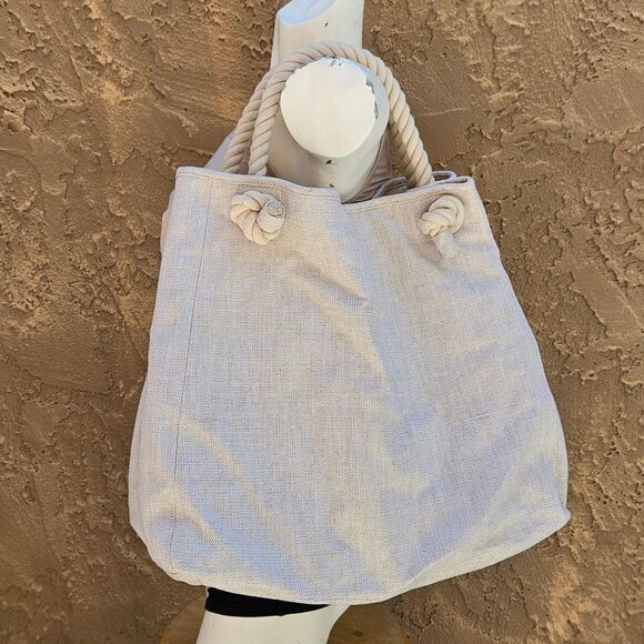 J. Jill Flax Sparkle Canvas Tote Bag - Picture 3 of 14